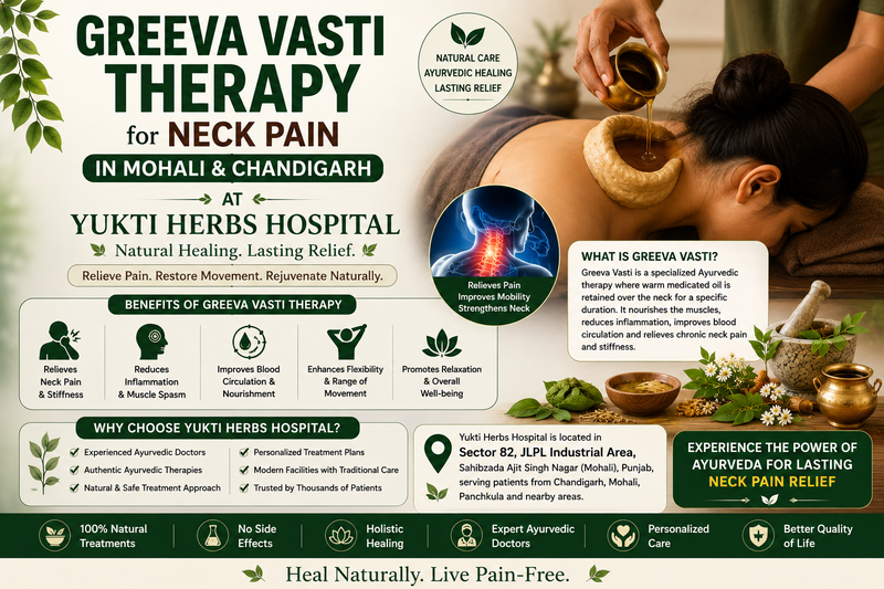 Greeva Vasti Therapy for Neck Pain in Mohali & Chandigarh | Yukti Herbs Hospital