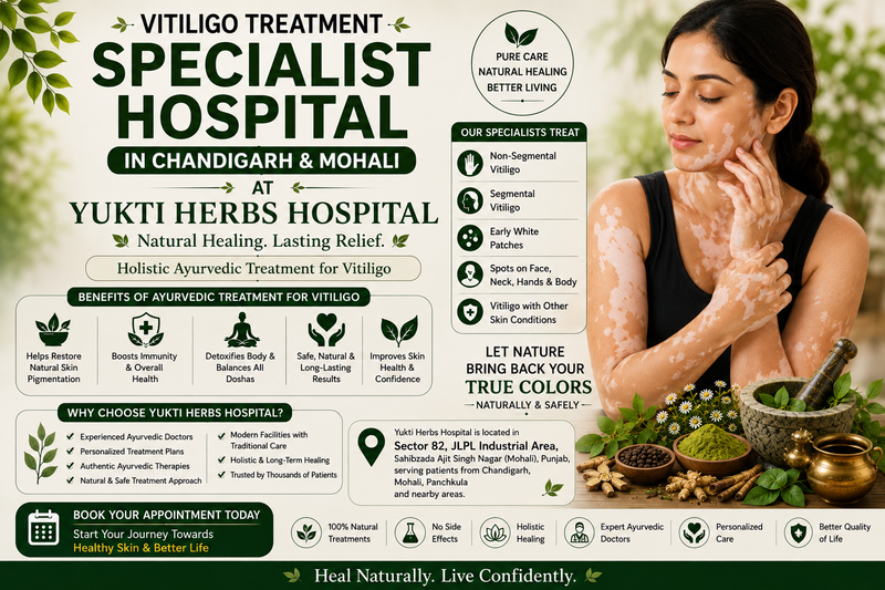 Vitiligo Treatment Specialist Hospital in Chandigarh & Mohali | Yukti Herbs