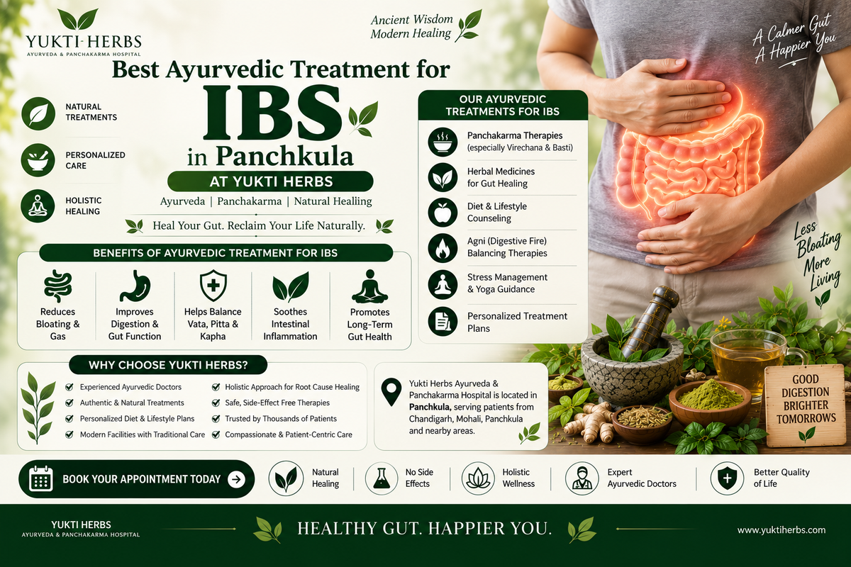 Best Ayurvedic Treatment for IBS in Panchkula – Yukti Herbs