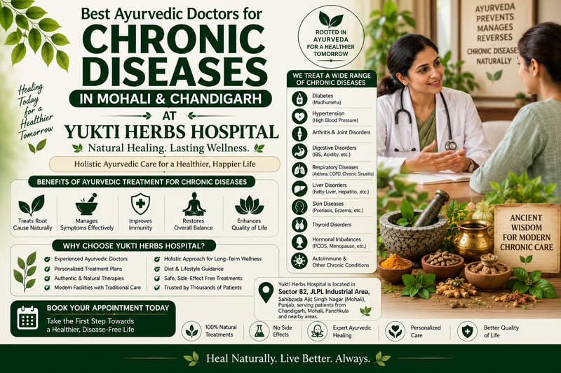 Best Ayurvedic Doctors for Chronic Diseases in Mohali Chandigarh - Yukti Herbs Hospital