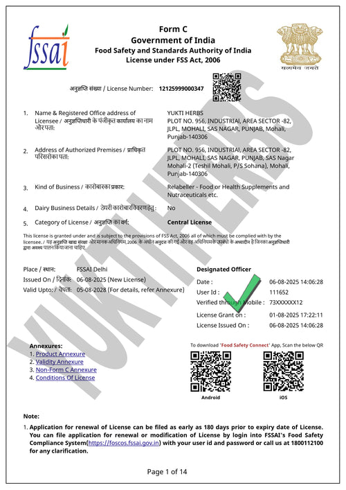 FSSAI Certificate